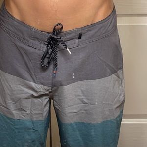 Two Quiksilver board swim shorts